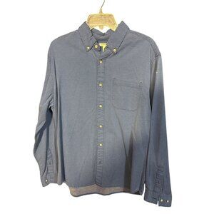 Carbon2Cobalt‎ Mens Blue Long Sleeve Button-Up Shirt M Cotton Casual